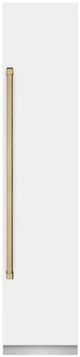 ZLINE Autograph Edition 18 in. 8.6 Cu. Ft. Right Hinge Column Freezer in White Matte with Graphite Gray Interior and Champagne Bronze Accents-0