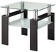 Coaster® Dyer Black Tempered Glass End Table with Shelf-0