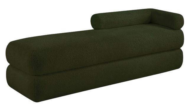 Meridian Furniture Kennedy Green Teddy Fabric Bench-0