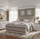 Liberty Furniture Magnolia Manor 4-Piece Antique White/Gray/Weathered Bark Queen Sleigh Bedroom Set-0