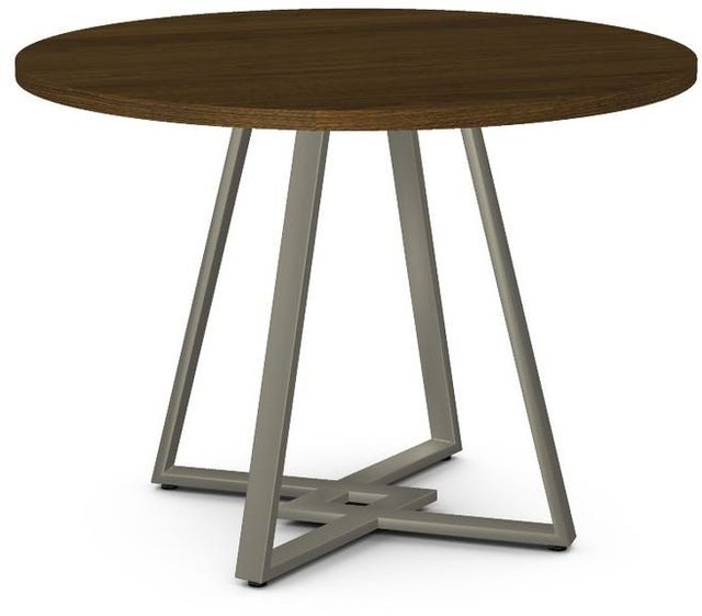 Amisco Customizable Dirk Dining Table with 42" Walnut Veneer Top-0