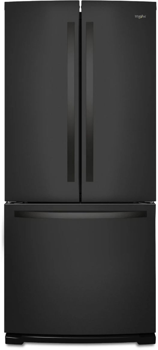 Whirlpool® 30" 19.7 Cu. Ft. Black French Door Refrigerator-0