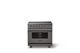 Viking® 5 Series 36" Damascus Gray Pro Style Induction Range with Polished Chrome Trim-3