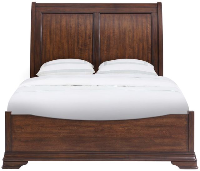 Elements International Phillipe Cherry Queen Sleigh Bed-1