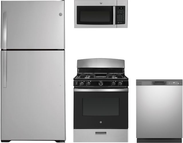 GE® 4 Piece Stainless Steel Kitchen Package-0