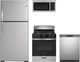 GE® 4 Piece Stainless Steel Gas Kitchen Package-0