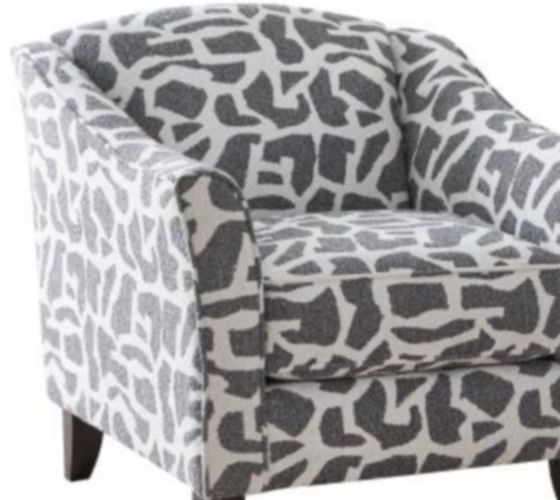 Fusion Furniture Scarborough Steel Lilypad Charcoal Accent Chair-1