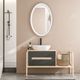 Uttermost® Bali Matte White Ribbed Oval Mirror-1