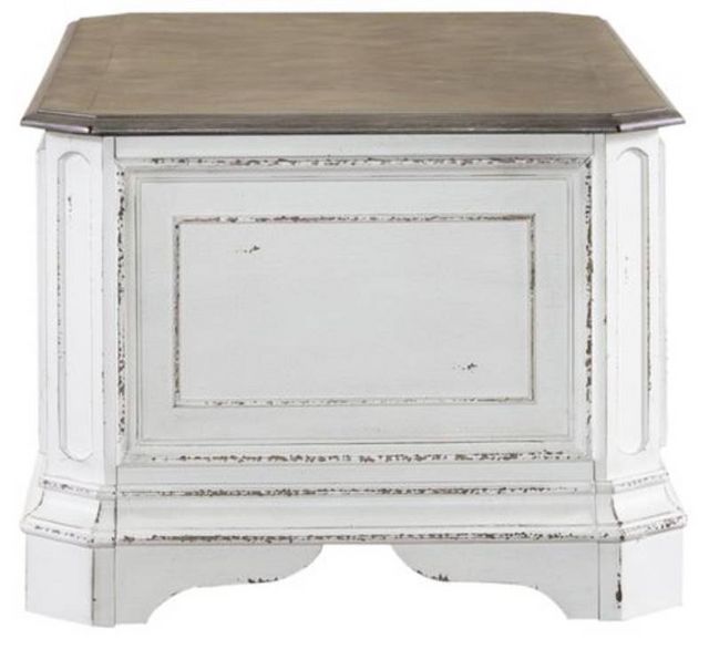 Liberty Furniture Magnolia Manor Antique White/Weathered Bark Storage Trunk-2