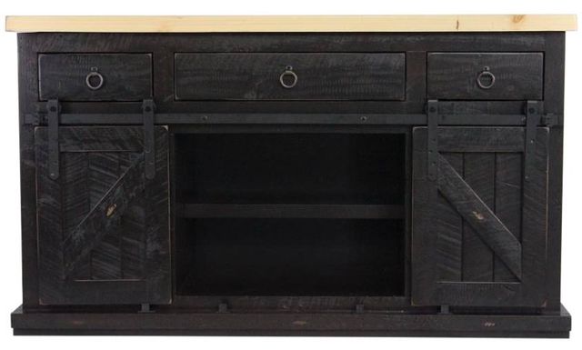 American Heartland Manufacturing Rustic Pastoral Flip-Up Kitchen Island-2