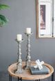 A & B Home Hamilton 2-Piece Weathered White Candle Holder Set-5
