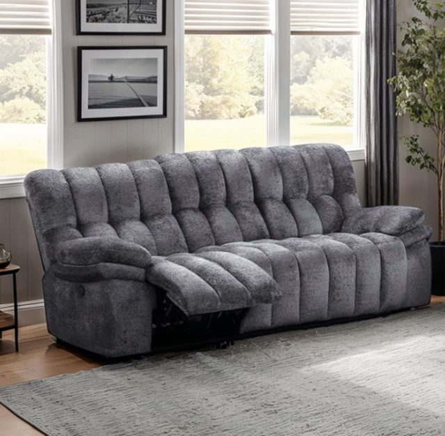 Furniture of America® Hieronymus Dark Gray Manual Sofa-1