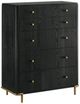 Coaster® Arini 5-Piece Black/Cream Eastern King Upholstered Bedroom Set-5