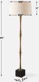 Uttermost® Shino Antique Brass Floor Lamp-2