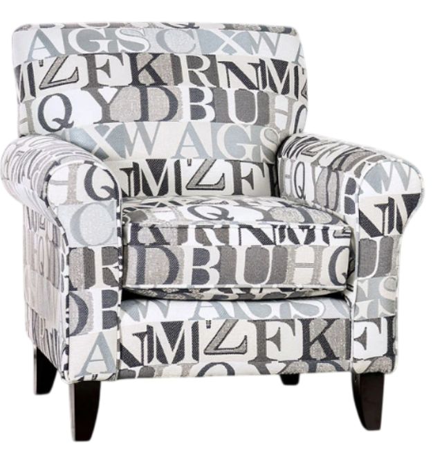 Furniture of America® Verne Gray/Ivory Accent Chair-0
