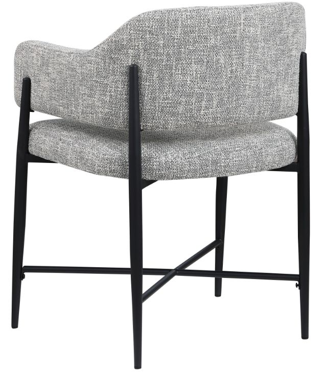 Meridian Furniture Dame Gray/Black Upholstered Dining Chair-4