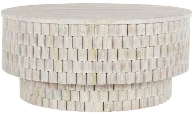 Classic Home Norwood Cream 40" Round Coffee Table-0