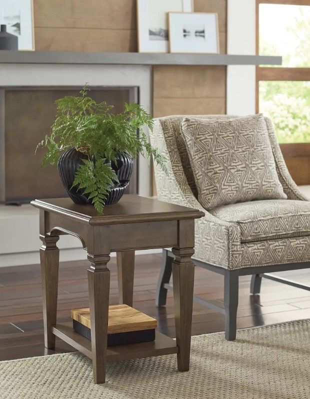 Hammary® Maribelle Brown Rectangular Chairside Table-1