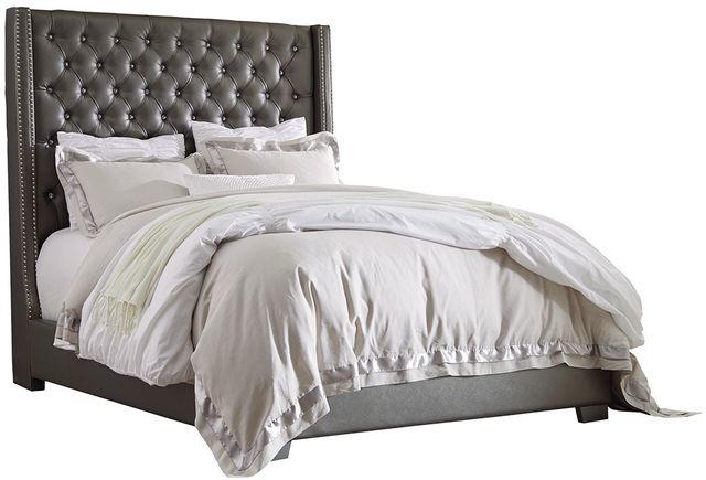 Signature Design by Ashley® Coralayne 3-Piece Gray Queen Upholstered Bed Set-1