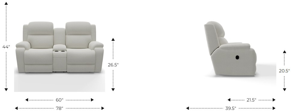 La-Z-Boy® Dorian Mocha Leather Manual Reclining Loveseat with