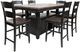 Jofran Inc. Madison County 7-Piece Vintage Black Counter Dining Set-0