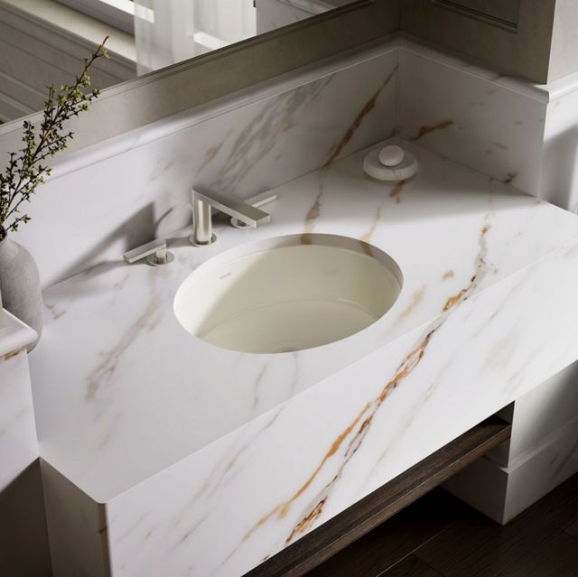 Kohler Verticyl® Biscuit 19.25" Oval Undermount Bathroom Sink-2