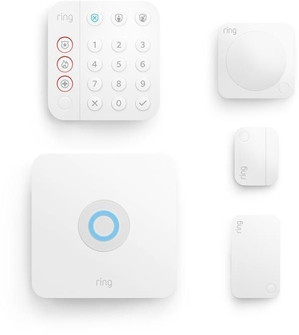 ring 5 Piece White Alarm Security Kit-0