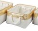 A & B Home Alcott 3-Piece Gold/White Nested Basket Set-1