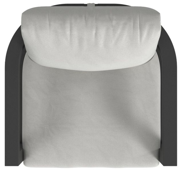 Sunset West Malibu Matte Coal Aluminum Outdoor Club Chair with Cast Silver Cushion-4