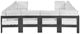 Meridian Furniture Nizuc 8-Piece Dark Gray/White Aluminum/Fabric Outdoor Patio Modular Sectional-3