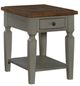 John Thomas Furniture® Home Accents Vista Hickory End Table with Stone Base-0