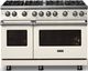Viking® 5 Series 48" Pure White Pro Style Gas (NG) Range with Polished Chrome Trim-3