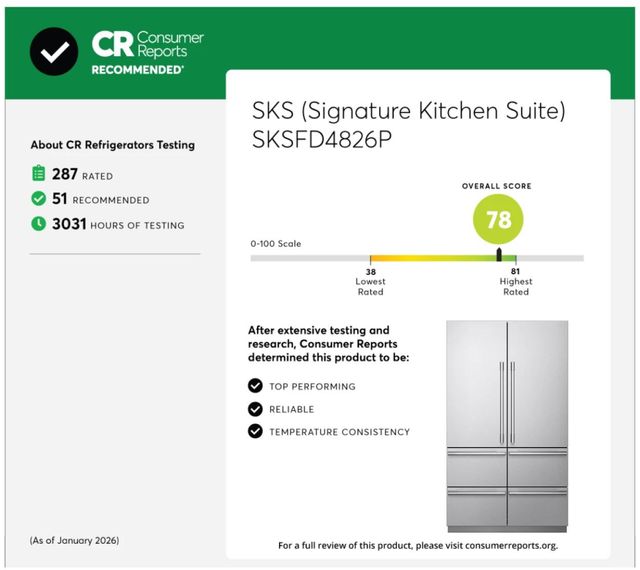SKS Transitional Series 48" 26 Cu. Ft. Stainless Steel Built-In French Door Refrigerator-3