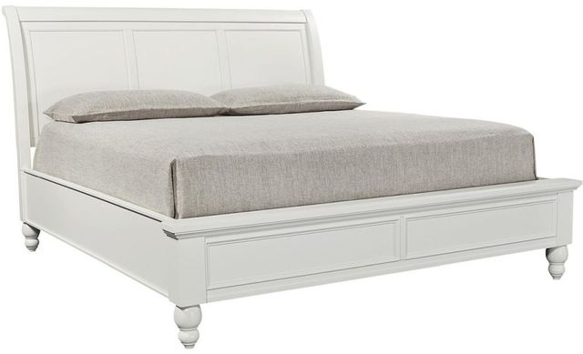 aspenhome® Cambridge White King Sleigh Bed-0