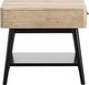 Magnussen Home® Fletcher Driftwood End Table with Black Base-3