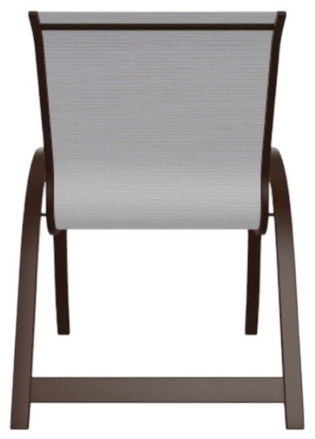Telescope Casual Aruba Abalone/Kona Aluminum/Fabric Outdoor Sling Stacking Arm Chair-3
