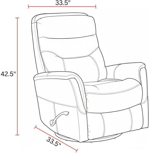 Parker House® Gemini Snazzy Shiitake Manual Swivel Glider Recliner-2