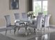 Coaster® Carone White Glass Top 61" Dining Table with Chrome Legs-3