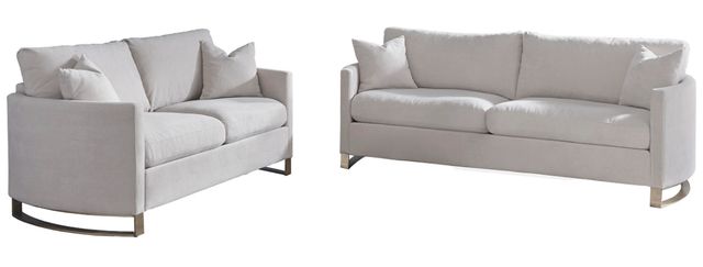 Coaster® Corliss 2-Piece Beige Upholstered Arched Arm Sofa Set-0