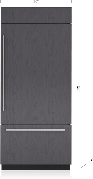 Sub-Zero® Classic Series 36" 20.7 Cu. Ft. Panel Ready Right Hinge Built-In Bottom Freezer Refrigerator with Internal Water Dispenser-3