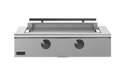 Caliber™ Rockwell Social 42" Stainless Steel Built-In Liquid Propane Outdoor Griddle with Pewter Hardware-0