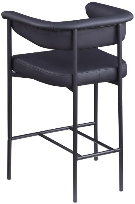 Meridian Furniture Malin Black Vegan Leather Counter Stool-3