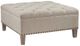 Olliix by Madison Park Taupe Lindsey Tufted Square Cocktail Ottoman-1