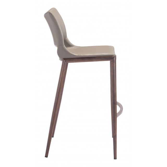 Zuo® Modern Ace Gray/Walnut Bar Chair-1
