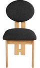 Meridian Furniture Napa Black/Natural Boucle Upholstered Dining Chair-1