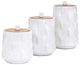 A & B Home Gamil 3-Piece White Ceramic Canister Set-0