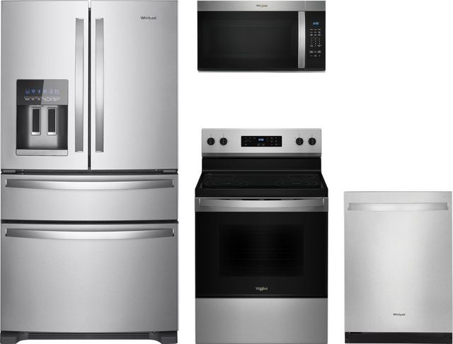 Whirlpool® 4 Piece Stainless Steel Kitchen Package