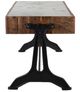 Home Trends & Design Bowery Antique Natural/Medium Brown Office Desk with Matte Black Base-2