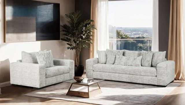 Furniture of America® Summerset Gray Chair and a Half-1