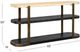 Bassett Mirror Avalon Beige Console Table with Bronze/Espresso Frame-2
